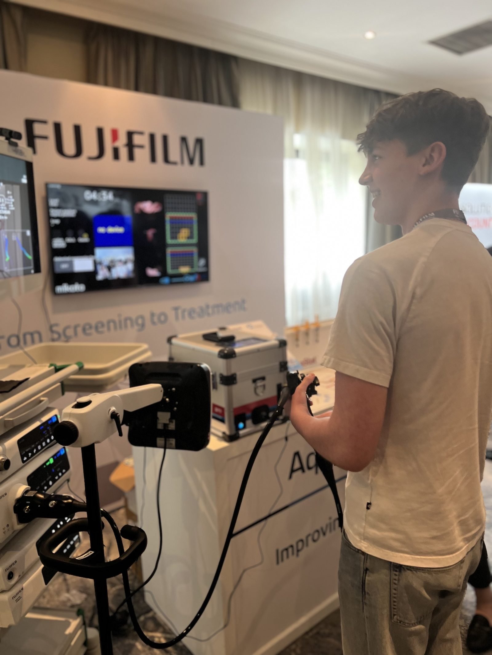 On the simulator at the Fujifilm stand